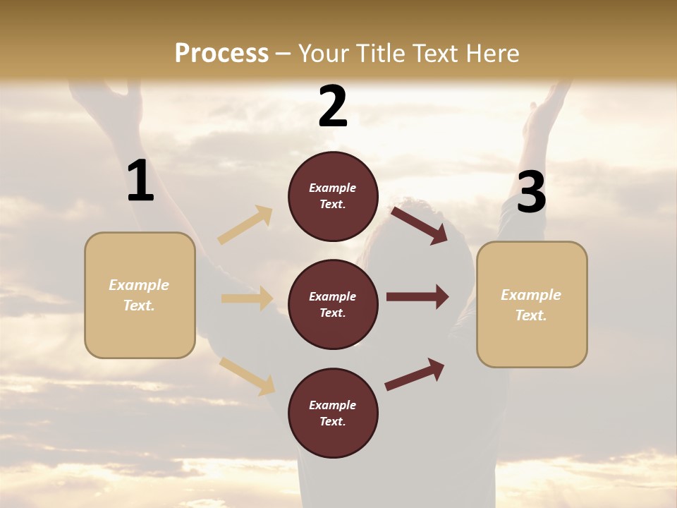 A Man Raising His Arms In The Air PowerPoint Template