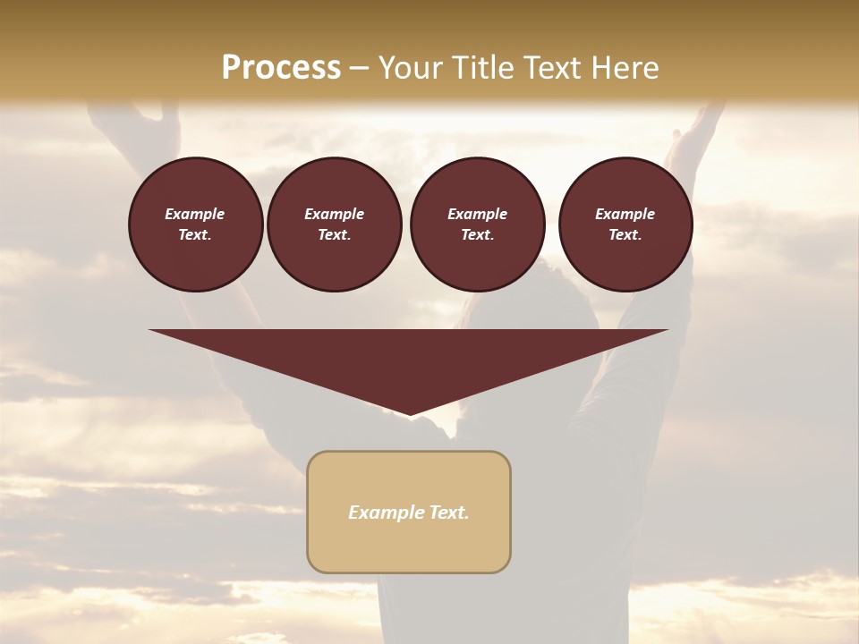 A Man Raising His Arms In The Air PowerPoint Template