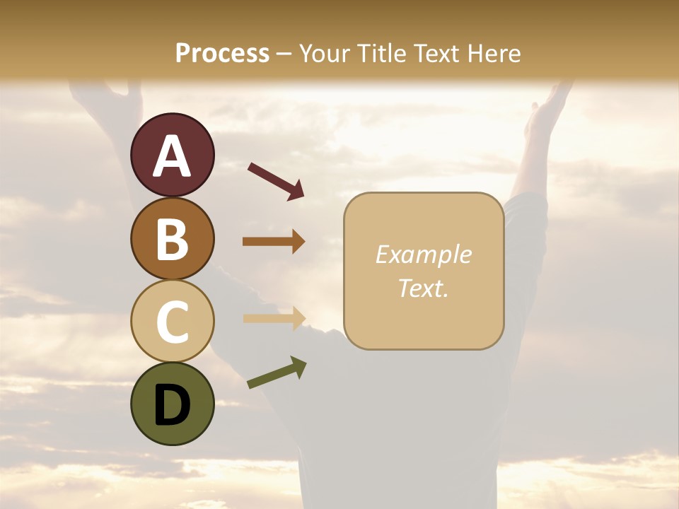 A Man Raising His Arms In The Air PowerPoint Template