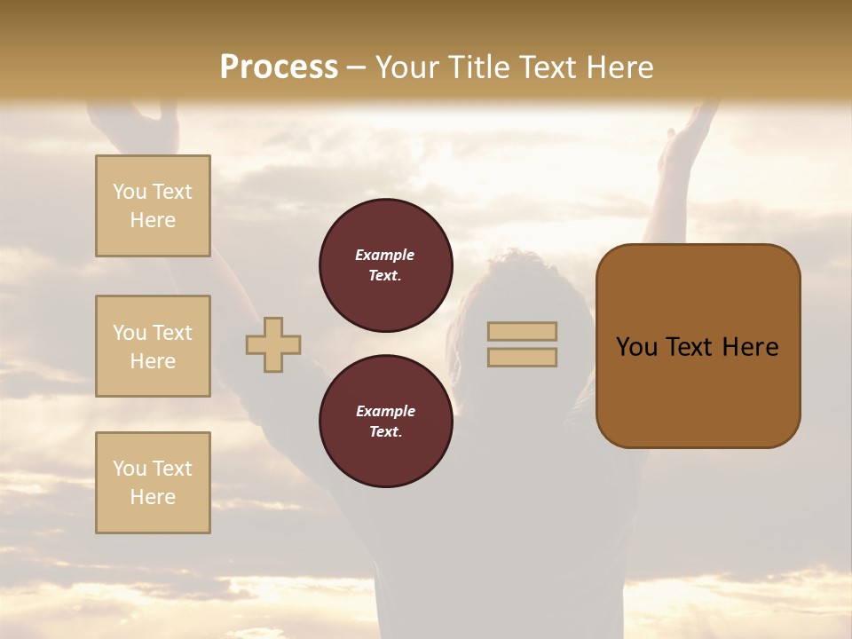 A Man Raising His Arms In The Air PowerPoint Template