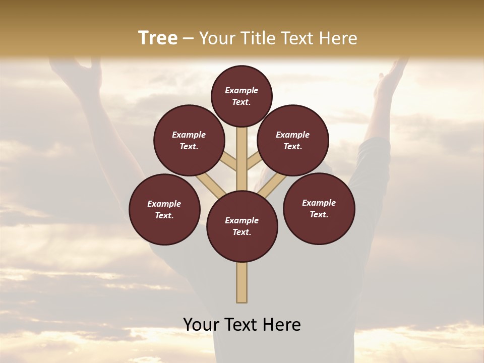 A Man Raising His Arms In The Air PowerPoint Template