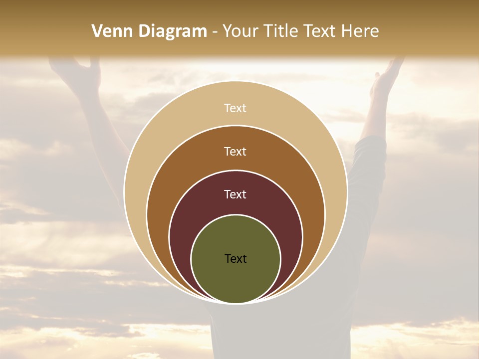 A Man Raising His Arms In The Air PowerPoint Template