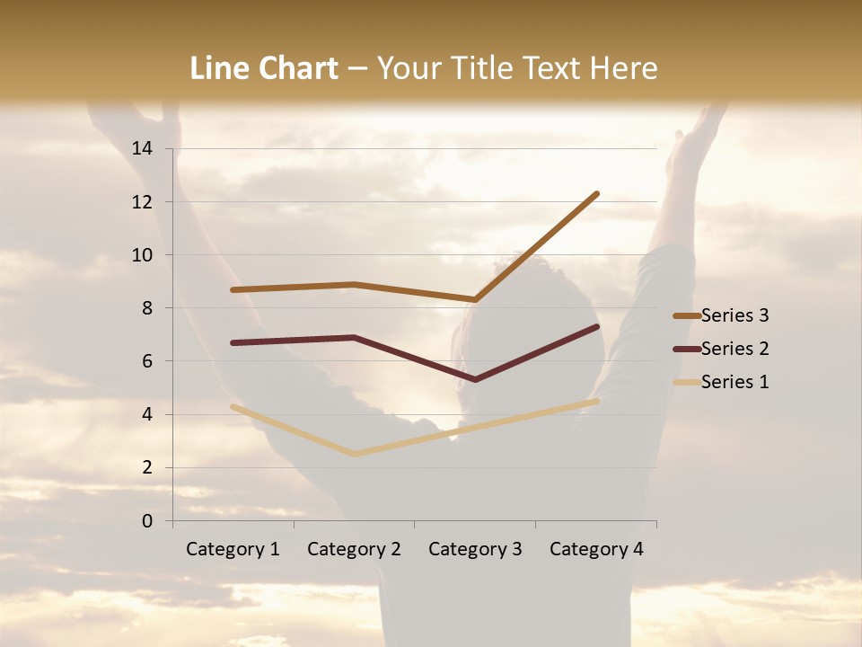 A Man Raising His Arms In The Air PowerPoint Template