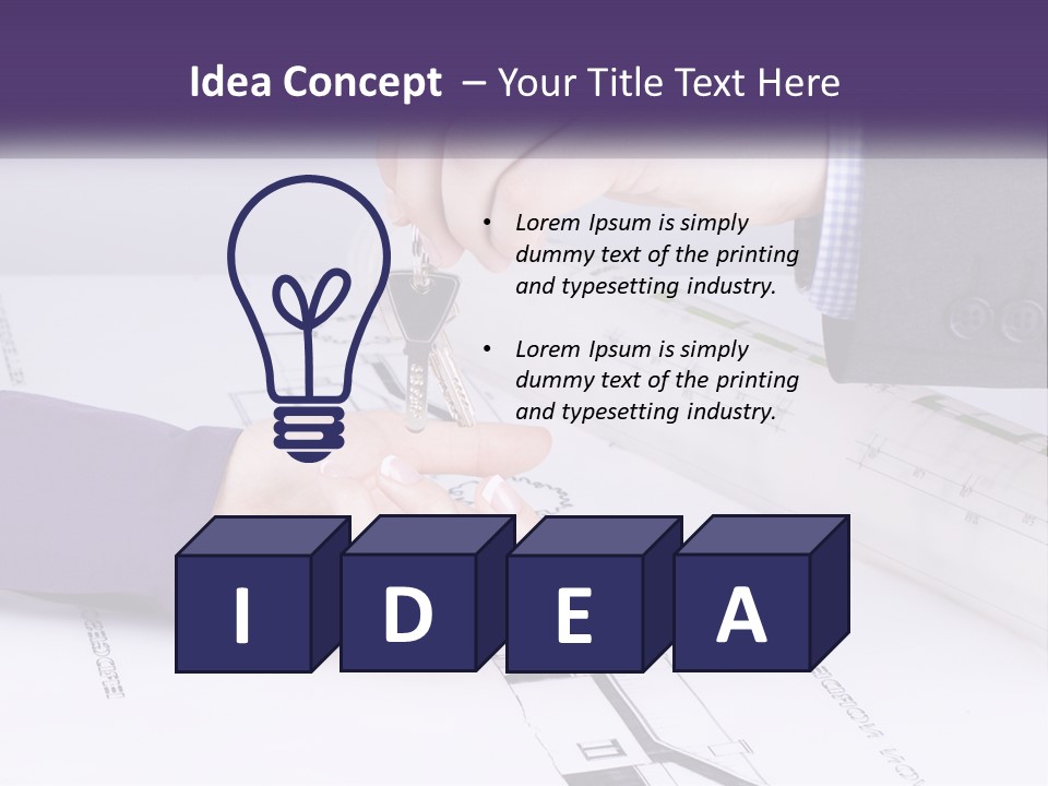 A Person Handing A House Key To Another Person PowerPoint Template