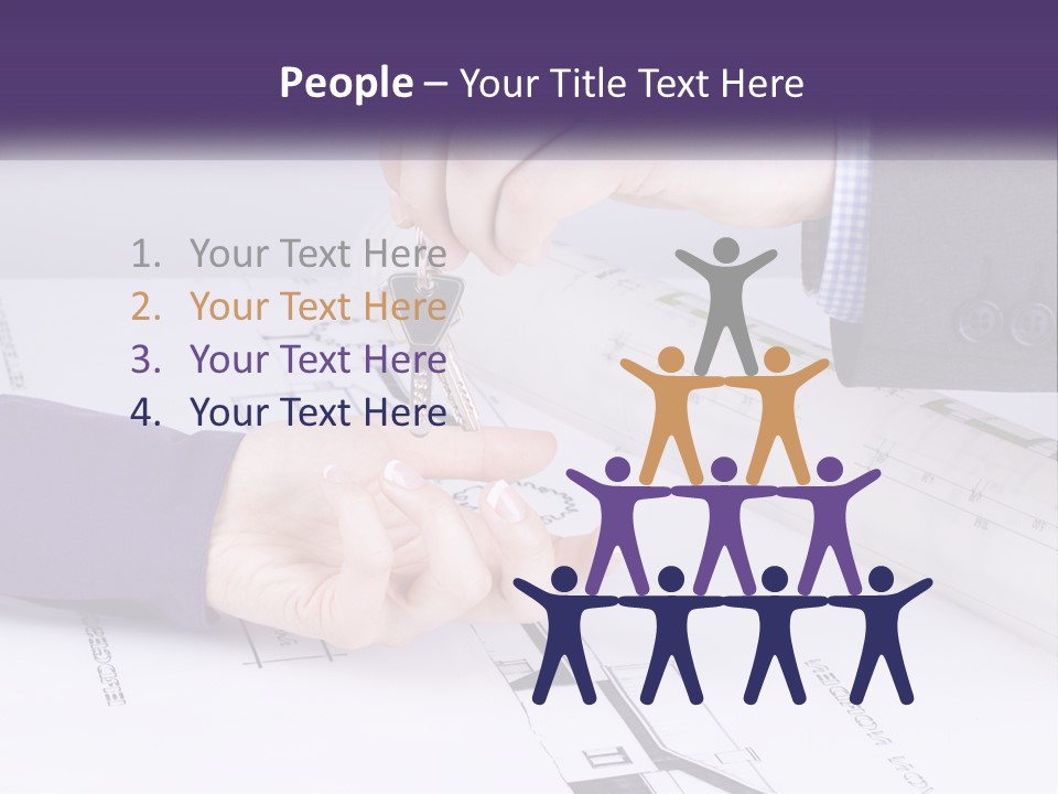 A Person Handing A House Key To Another Person PowerPoint Template