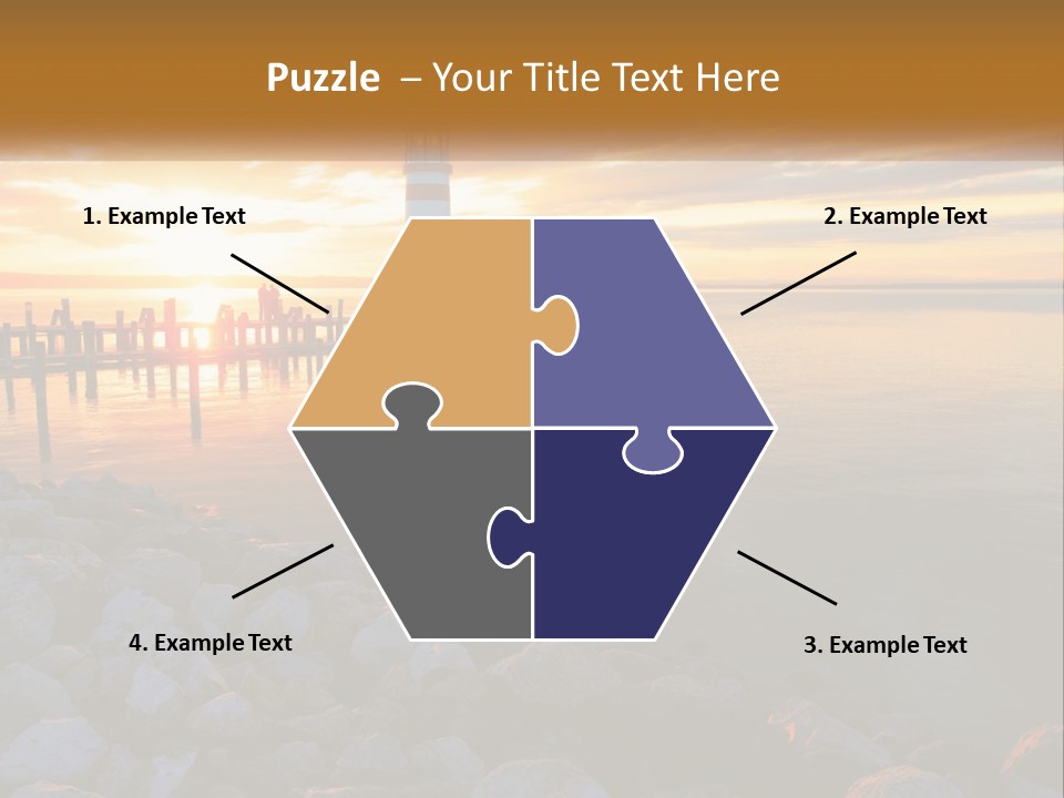 A Red And White Light House Sitting On Top Of A Body Of Water PowerPoint Template