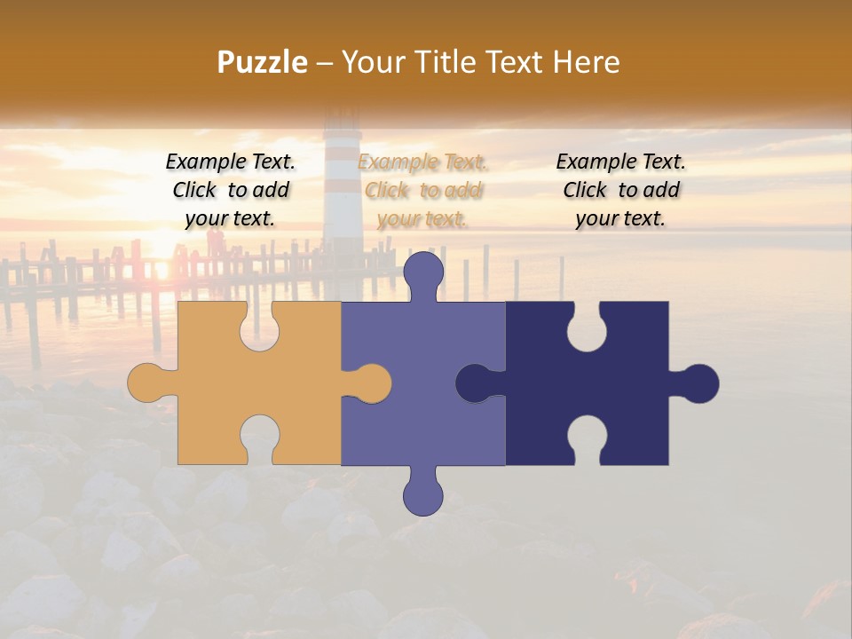 A Red And White Light House Sitting On Top Of A Body Of Water PowerPoint Template