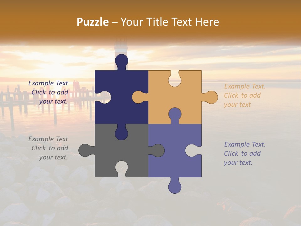 A Red And White Light House Sitting On Top Of A Body Of Water PowerPoint Template