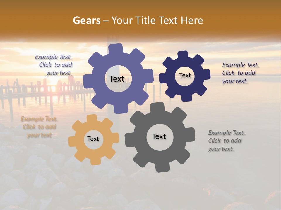 A Red And White Light House Sitting On Top Of A Body Of Water PowerPoint Template