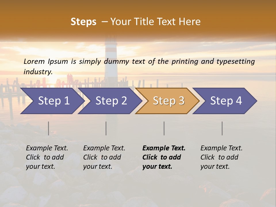 A Red And White Light House Sitting On Top Of A Body Of Water PowerPoint Template