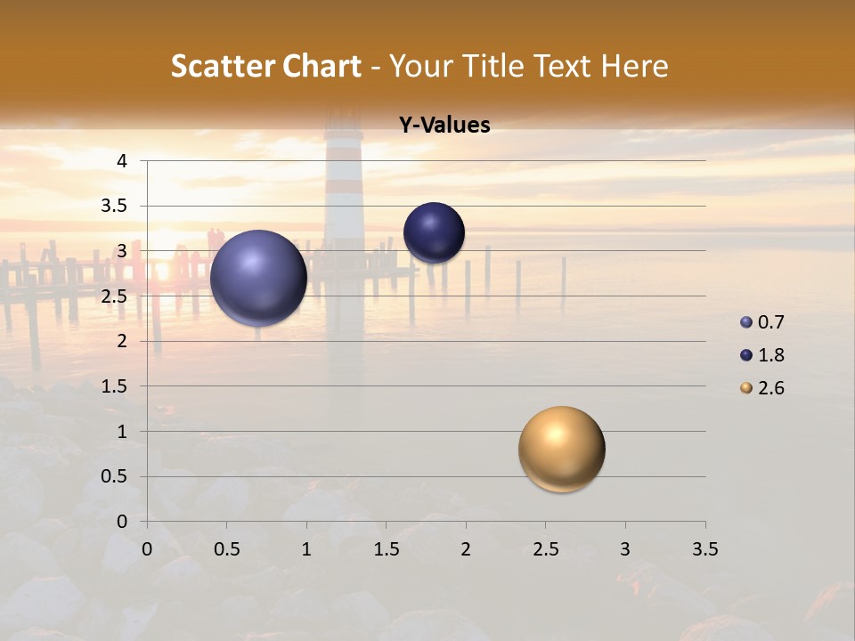 A Red And White Light House Sitting On Top Of A Body Of Water PowerPoint Template