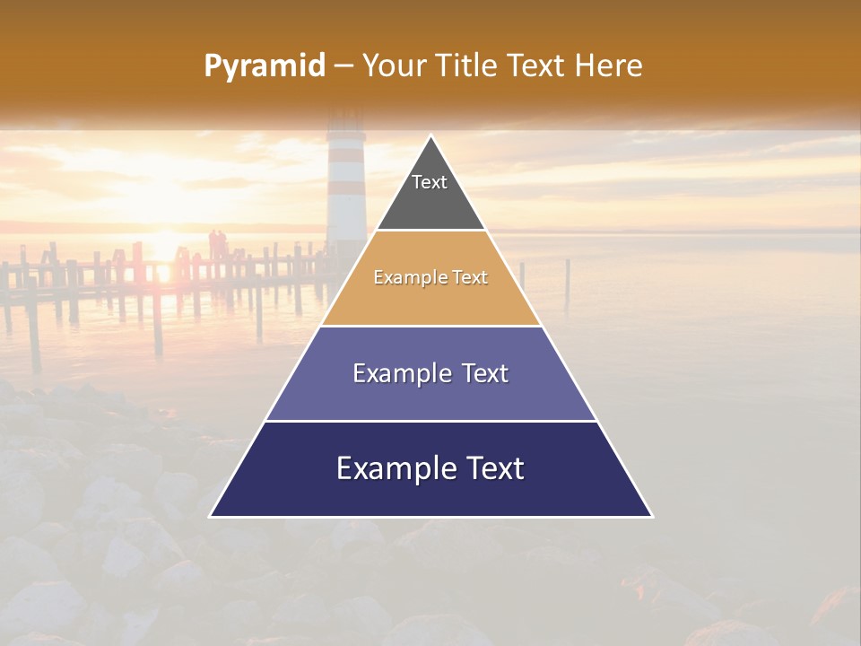 A Red And White Light House Sitting On Top Of A Body Of Water PowerPoint Template