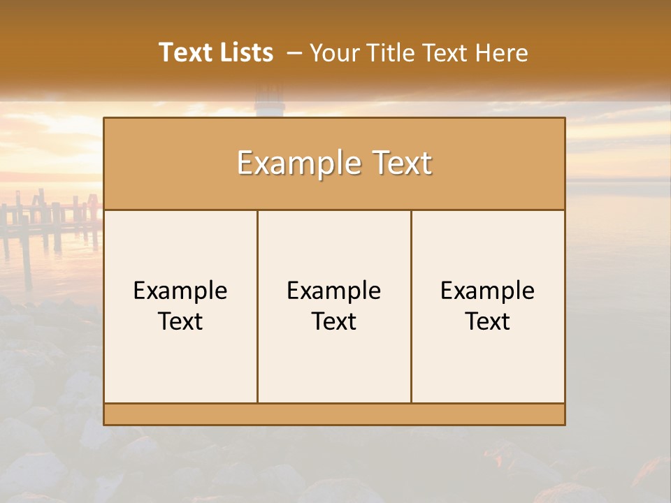 A Red And White Light House Sitting On Top Of A Body Of Water PowerPoint Template