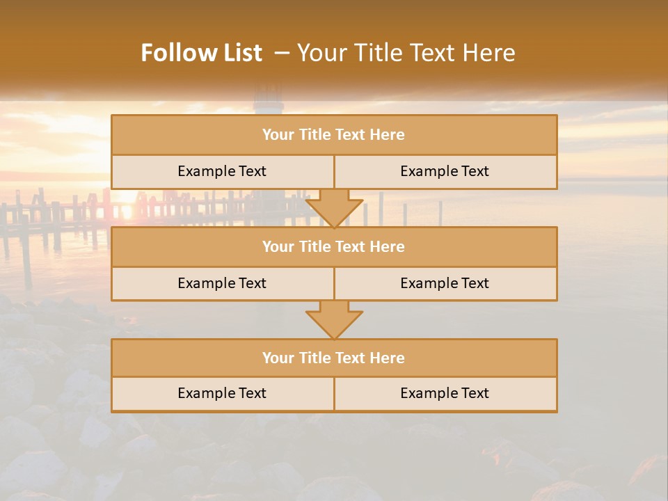 A Red And White Light House Sitting On Top Of A Body Of Water PowerPoint Template