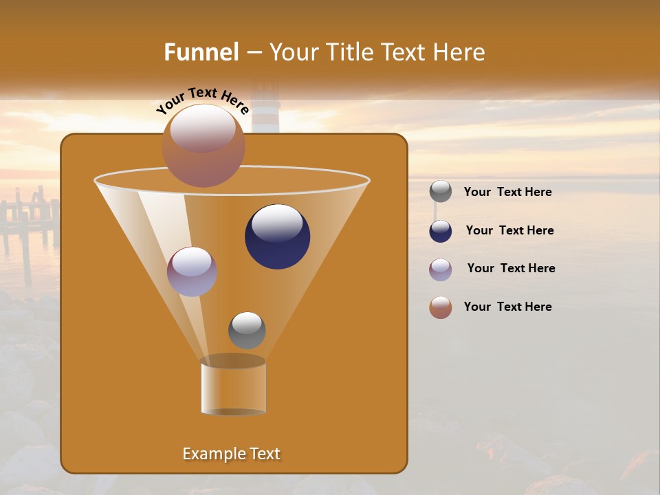 A Red And White Light House Sitting On Top Of A Body Of Water PowerPoint Template