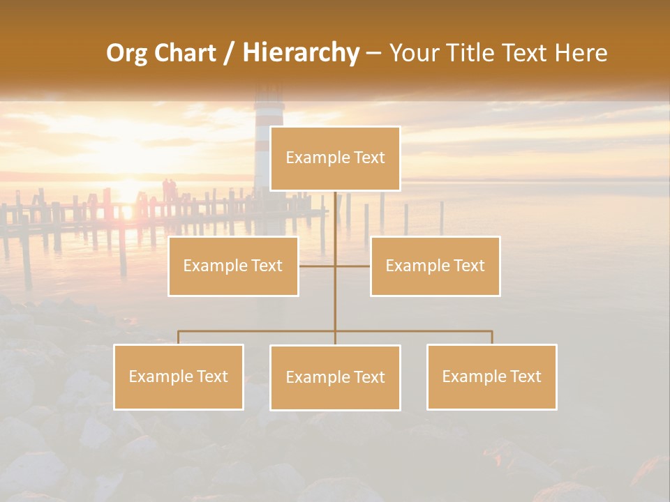 A Red And White Light House Sitting On Top Of A Body Of Water PowerPoint Template