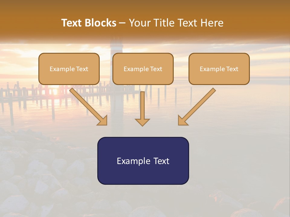 A Red And White Light House Sitting On Top Of A Body Of Water PowerPoint Template