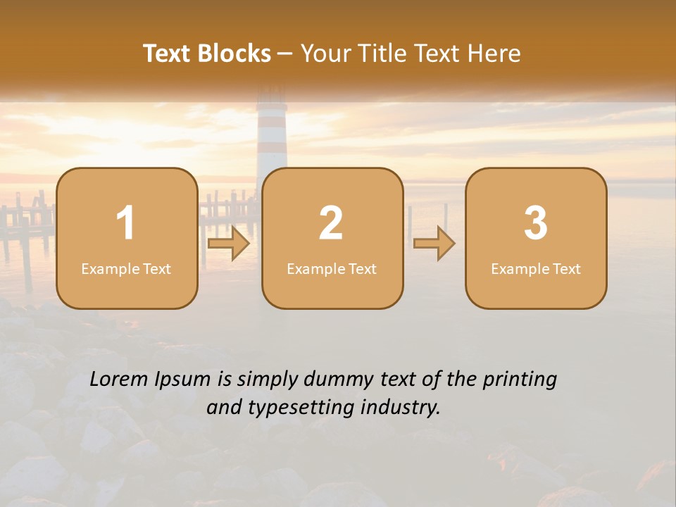 A Red And White Light House Sitting On Top Of A Body Of Water PowerPoint Template