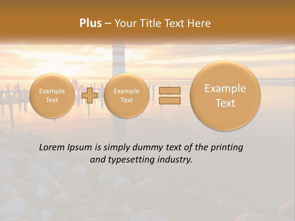 A Red And White Light House Sitting On Top Of A Body Of Water PowerPoint Template