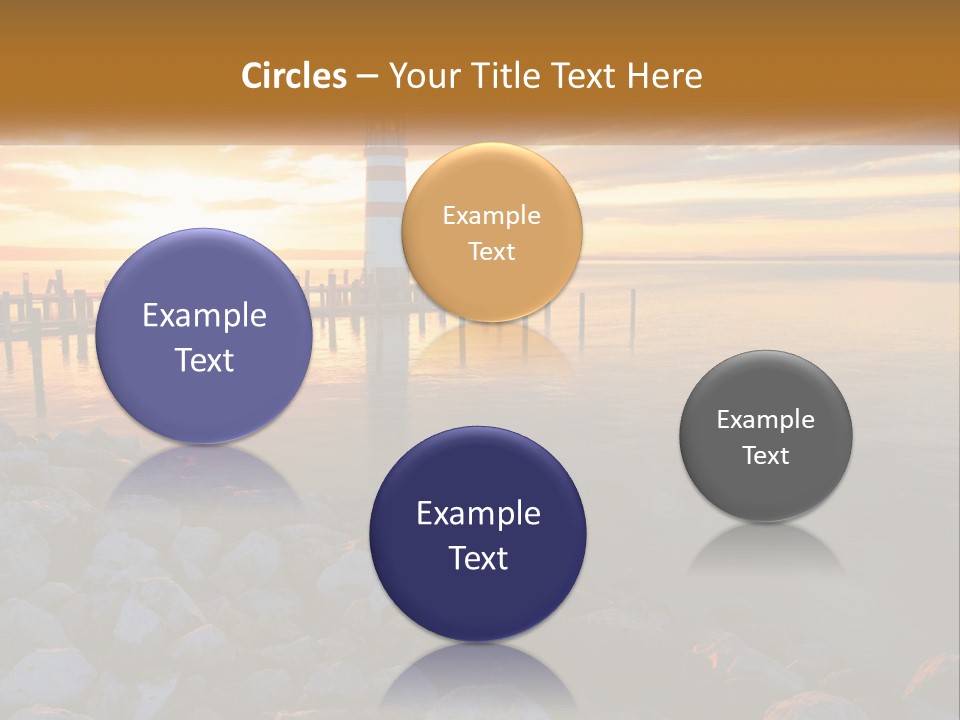 A Red And White Light House Sitting On Top Of A Body Of Water PowerPoint Template