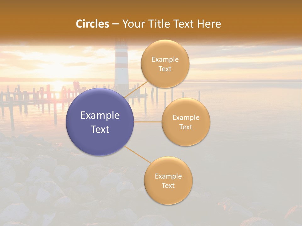 A Red And White Light House Sitting On Top Of A Body Of Water PowerPoint Template