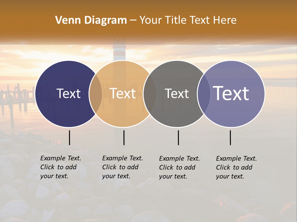 A Red And White Light House Sitting On Top Of A Body Of Water PowerPoint Template