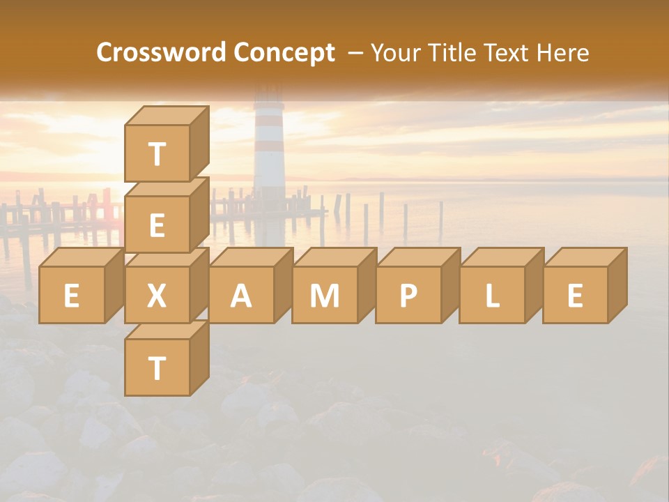 A Red And White Light House Sitting On Top Of A Body Of Water PowerPoint Template