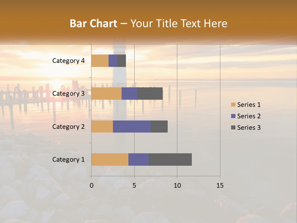 A Red And White Light House Sitting On Top Of A Body Of Water PowerPoint Template