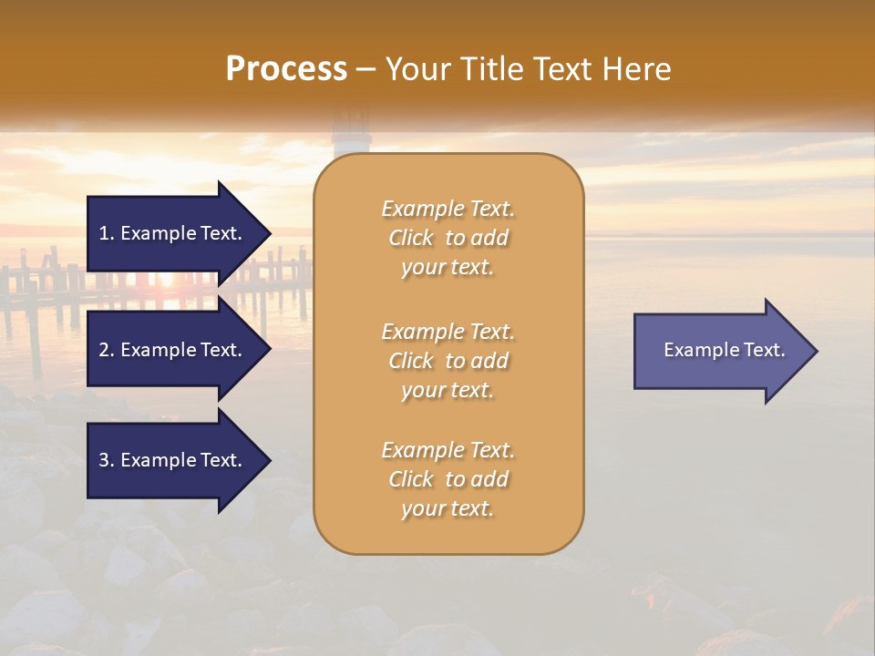A Red And White Light House Sitting On Top Of A Body Of Water PowerPoint Template