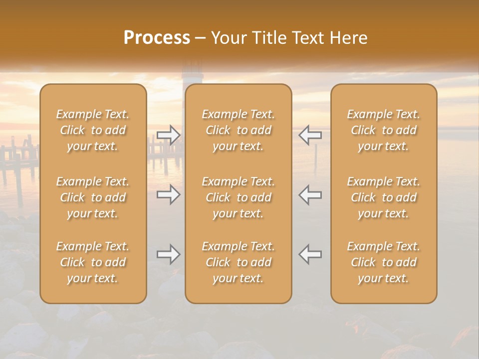 A Red And White Light House Sitting On Top Of A Body Of Water PowerPoint Template