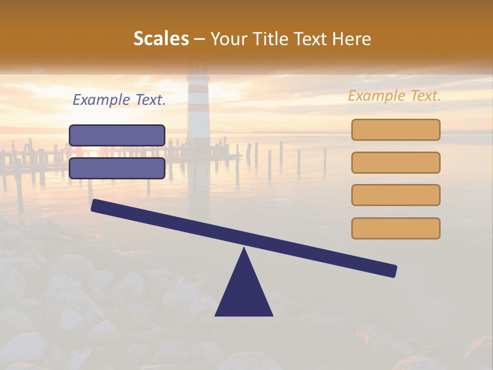 A Red And White Light House Sitting On Top Of A Body Of Water PowerPoint Template