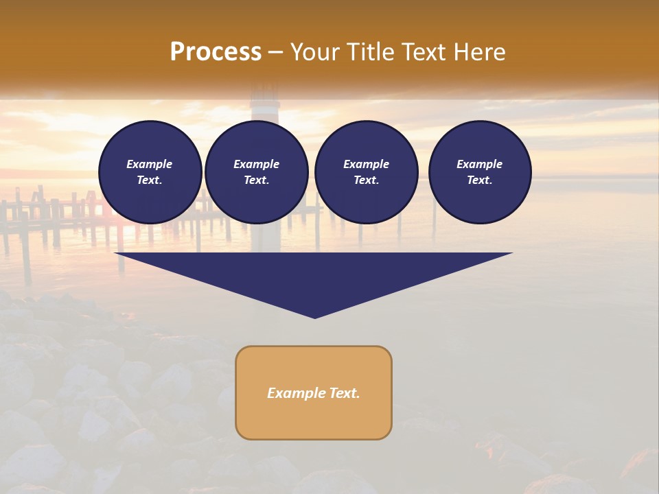 A Red And White Light House Sitting On Top Of A Body Of Water PowerPoint Template