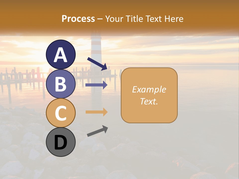 A Red And White Light House Sitting On Top Of A Body Of Water PowerPoint Template