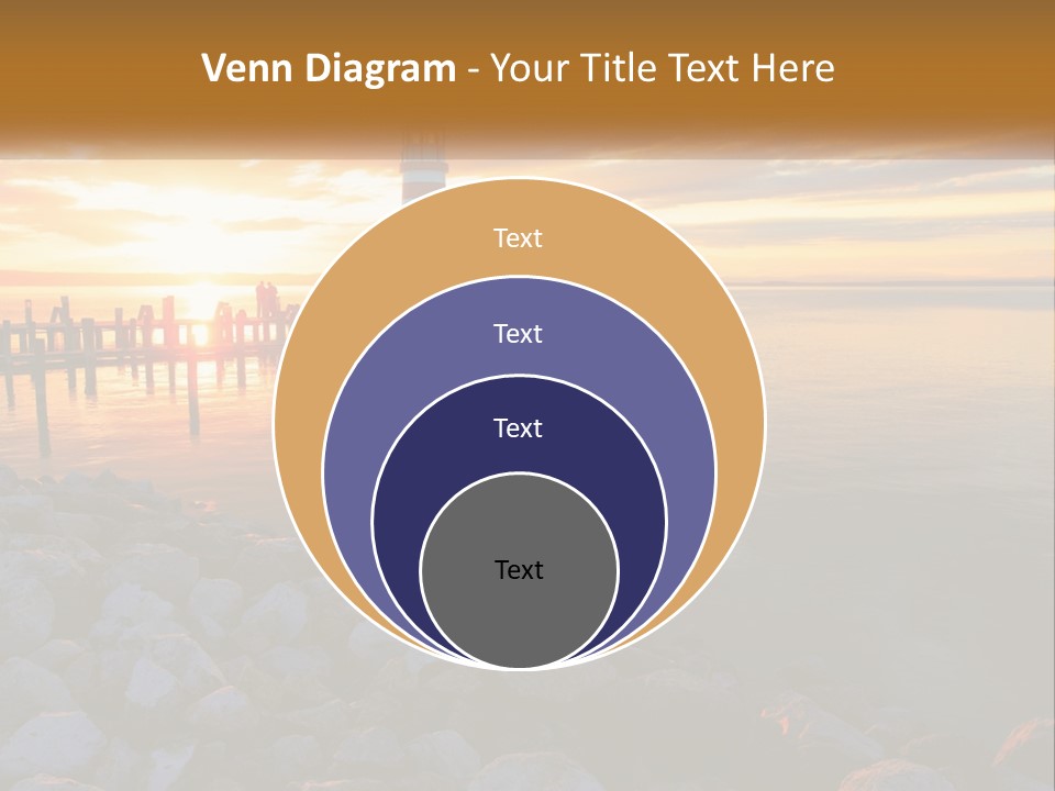 A Red And White Light House Sitting On Top Of A Body Of Water PowerPoint Template