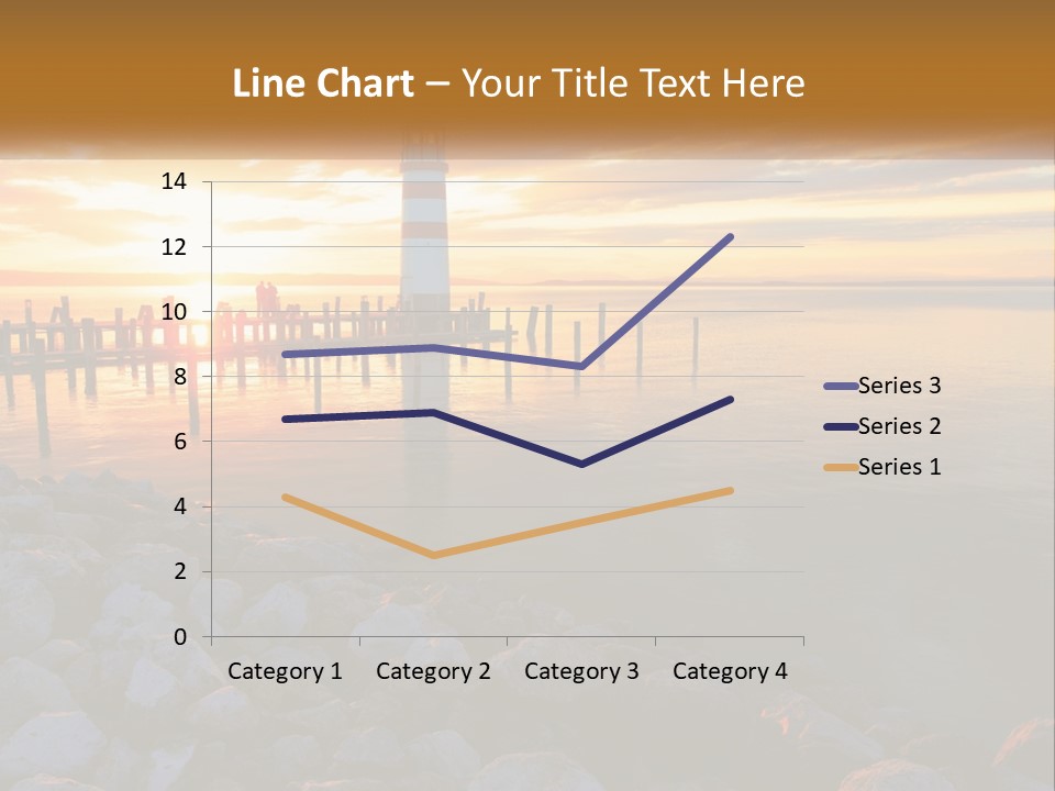 A Red And White Light House Sitting On Top Of A Body Of Water PowerPoint Template