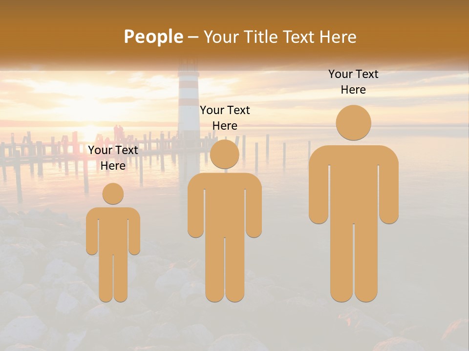 A Red And White Light House Sitting On Top Of A Body Of Water PowerPoint Template