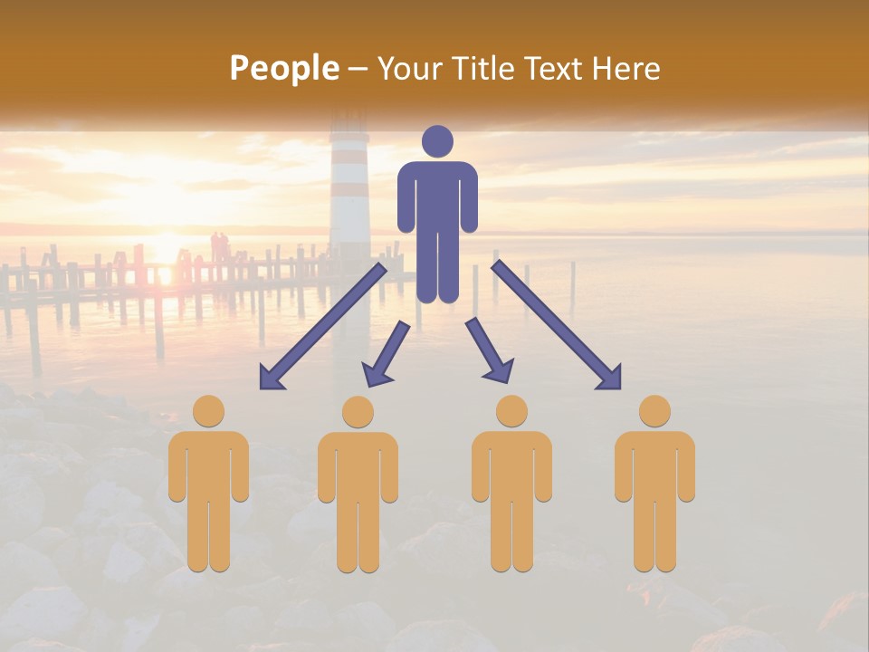 A Red And White Light House Sitting On Top Of A Body Of Water PowerPoint Template