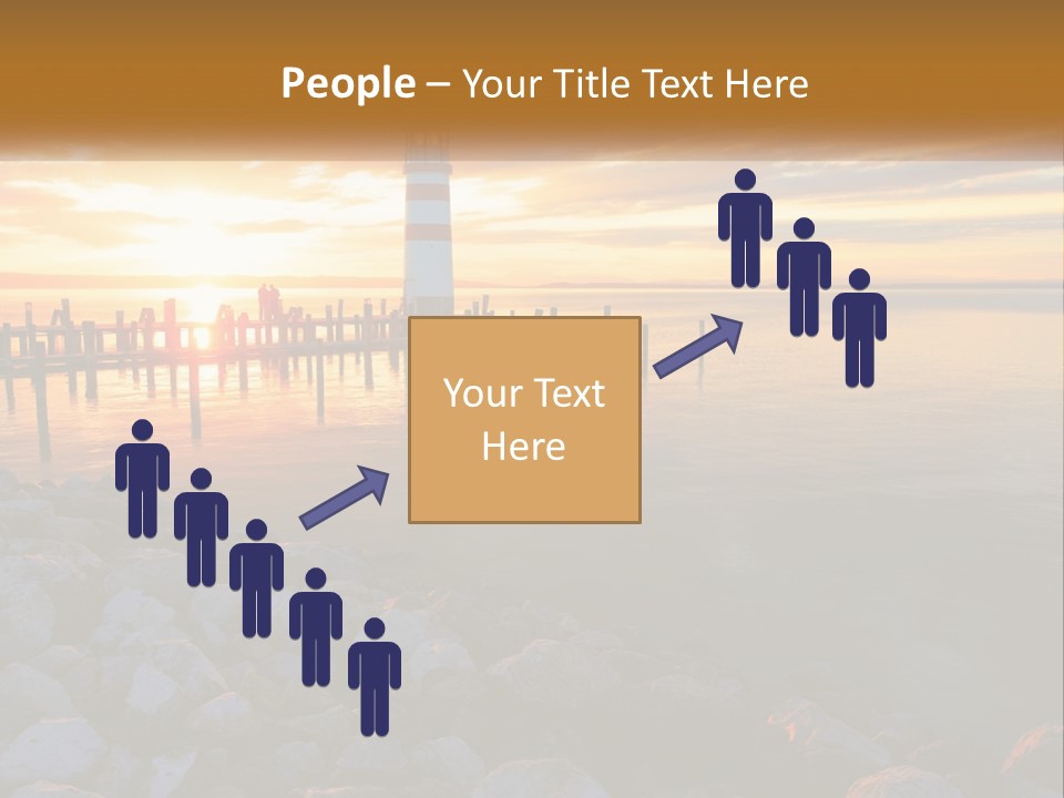 A Red And White Light House Sitting On Top Of A Body Of Water PowerPoint Template