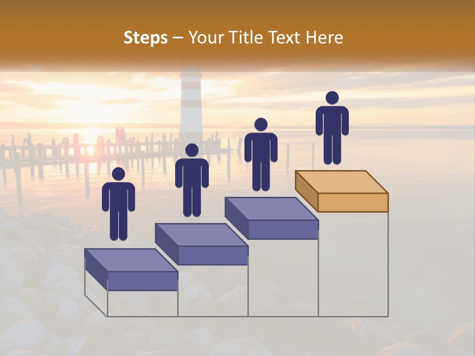 A Red And White Light House Sitting On Top Of A Body Of Water PowerPoint Template