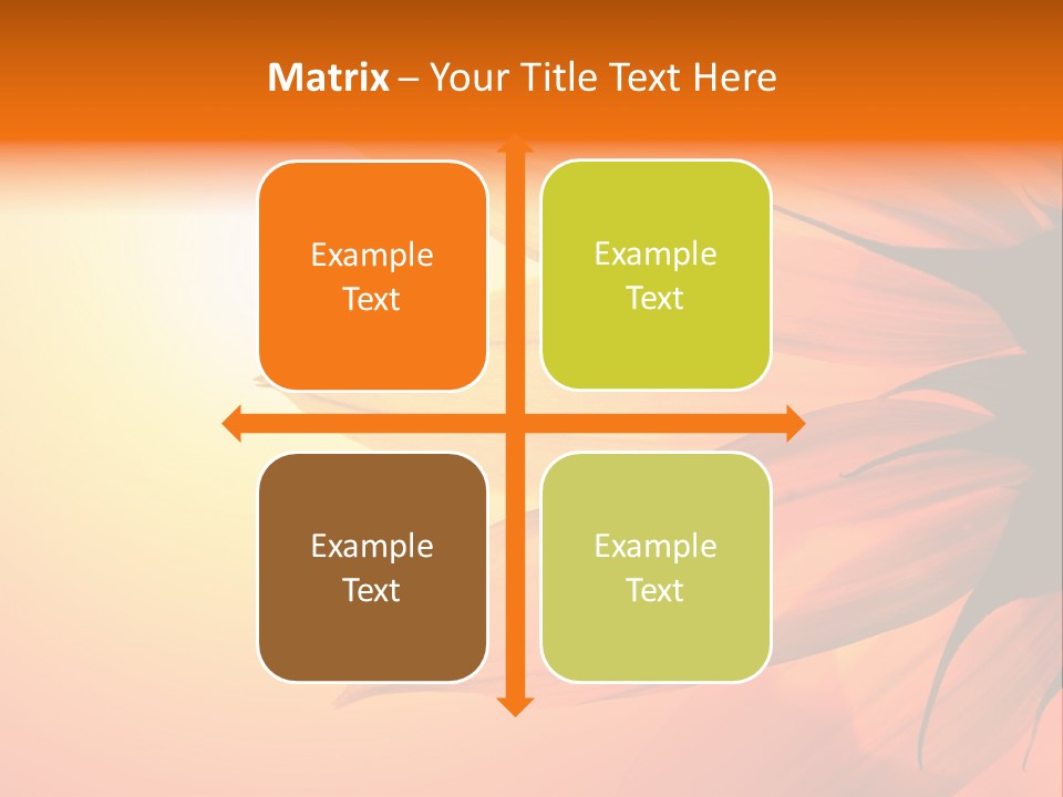 A Sunflower With The Sun In The Background PowerPoint Template