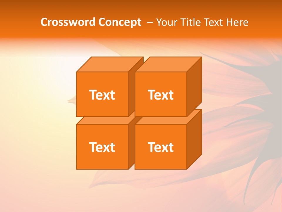 A Sunflower With The Sun In The Background PowerPoint Template