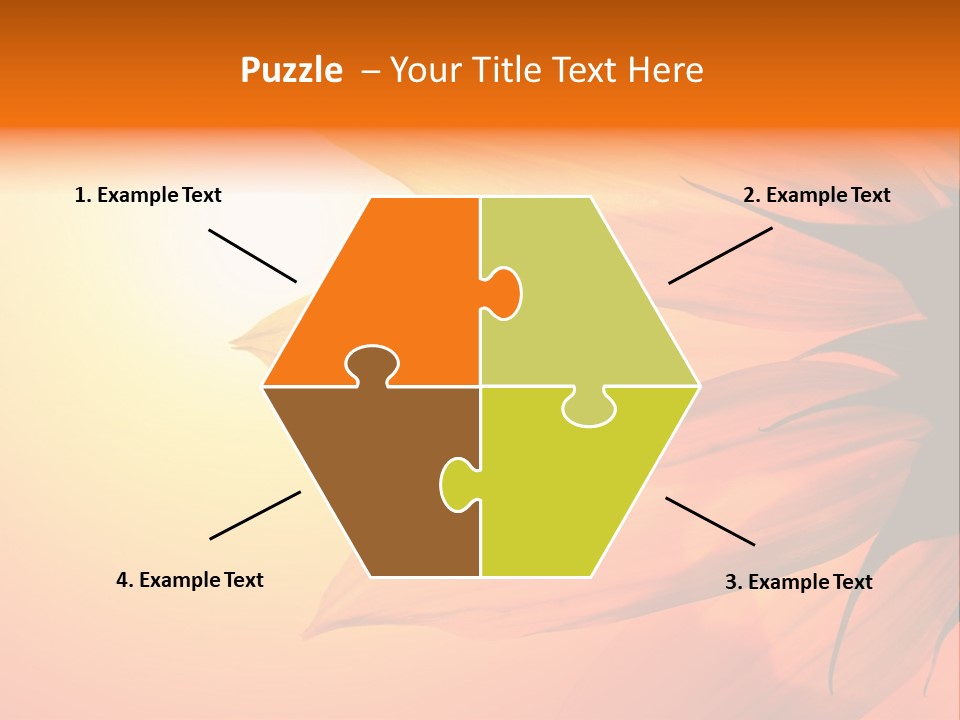 A Sunflower With The Sun In The Background PowerPoint Template