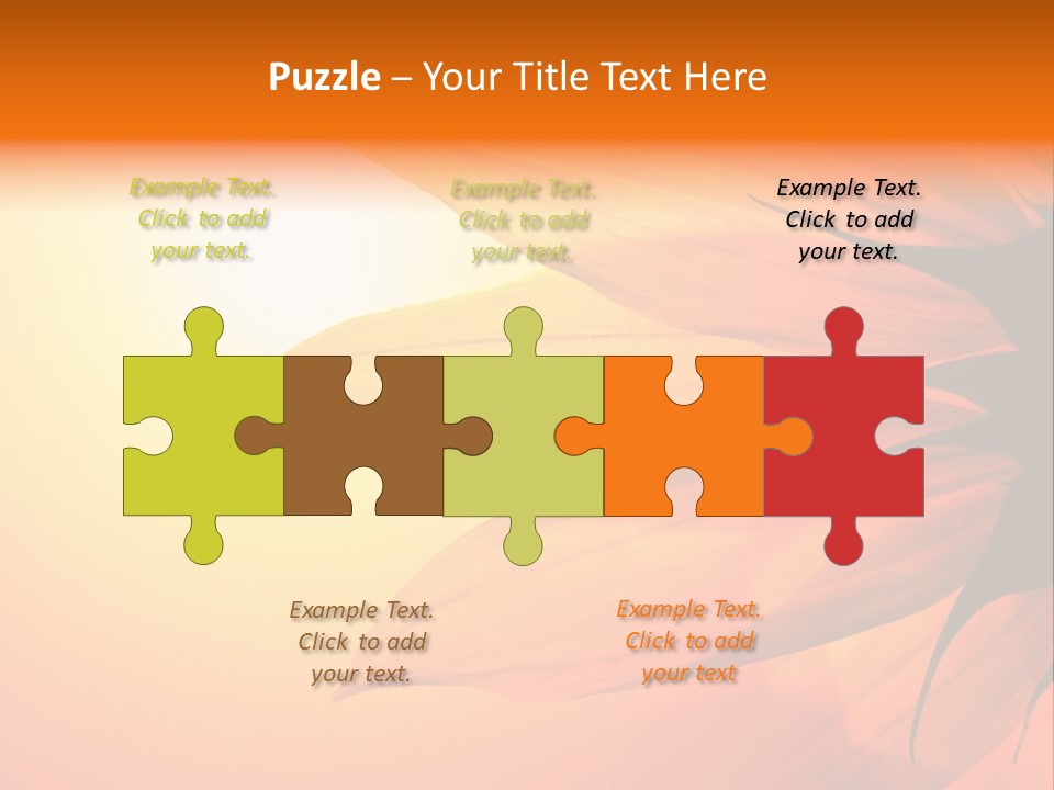 A Sunflower With The Sun In The Background PowerPoint Template