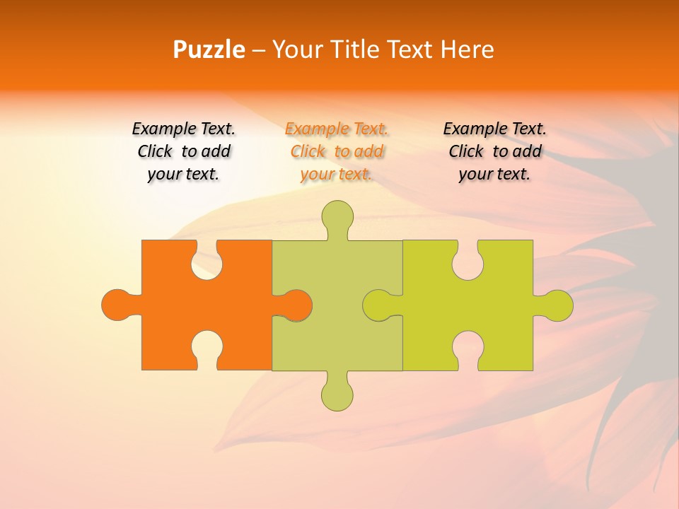 A Sunflower With The Sun In The Background PowerPoint Template