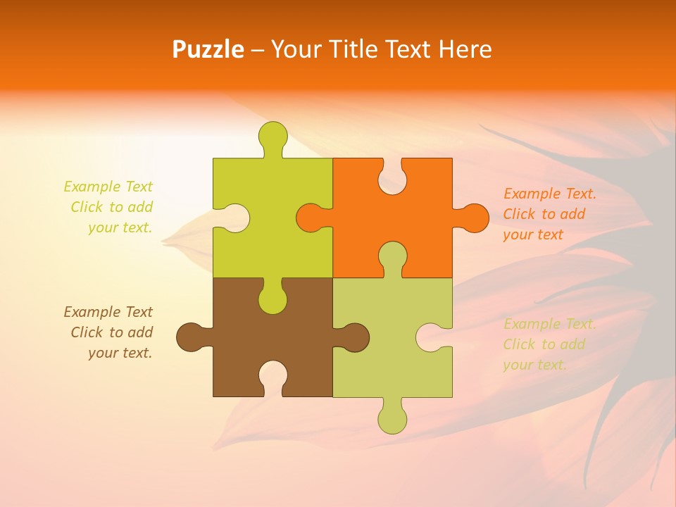 A Sunflower With The Sun In The Background PowerPoint Template