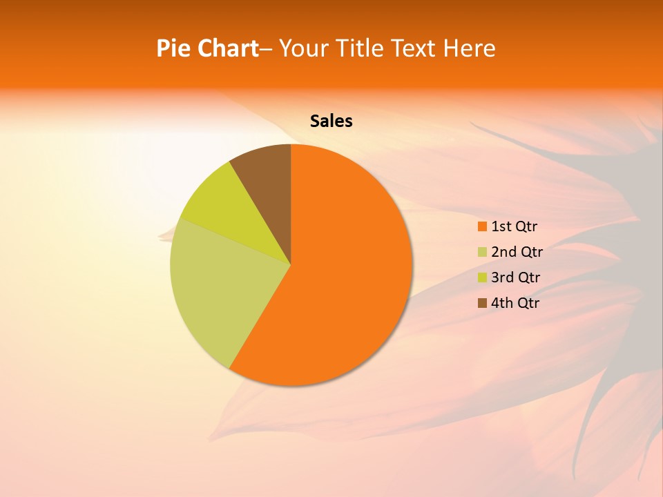 A Sunflower With The Sun In The Background PowerPoint Template