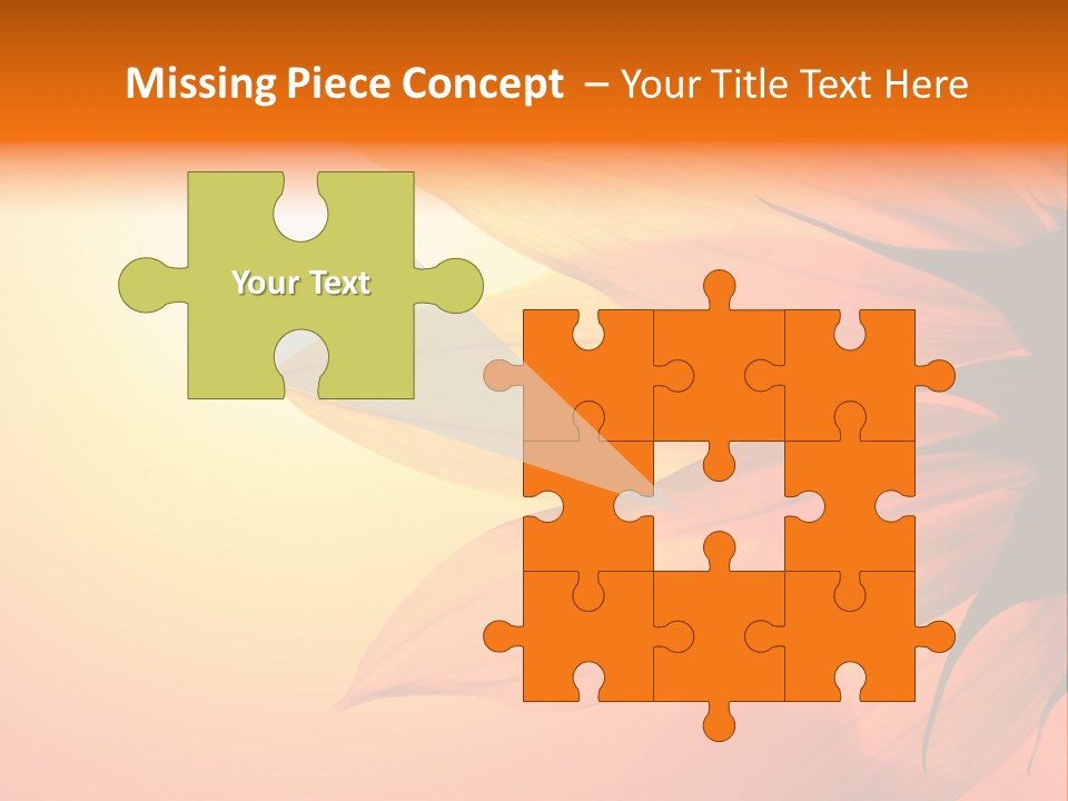 A Sunflower With The Sun In The Background PowerPoint Template