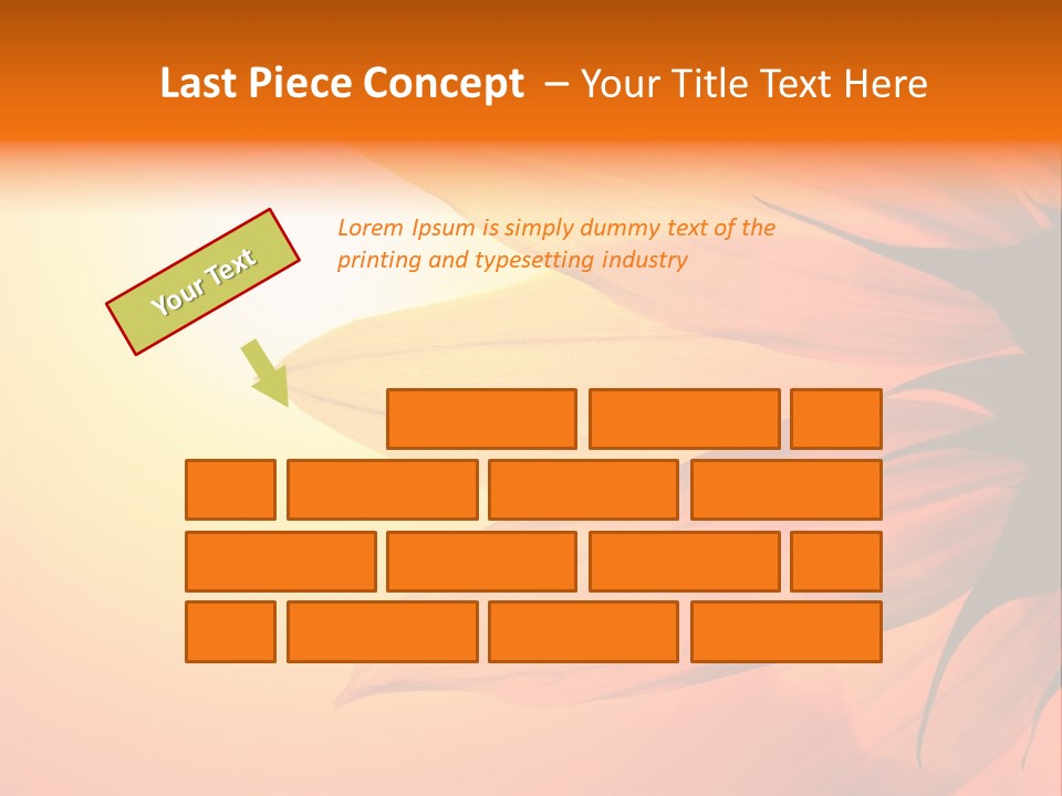 A Sunflower With The Sun In The Background PowerPoint Template