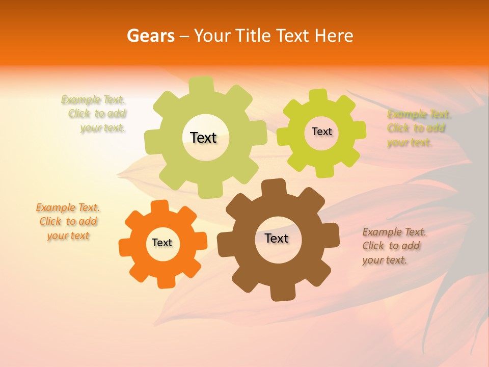 A Sunflower With The Sun In The Background PowerPoint Template