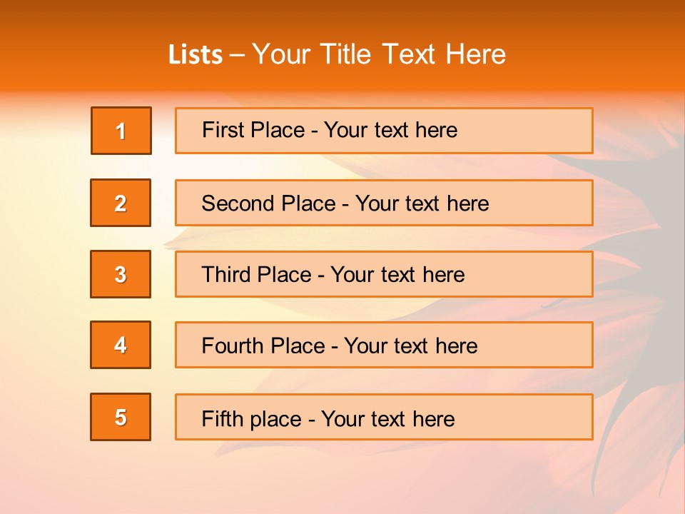 A Sunflower With The Sun In The Background PowerPoint Template